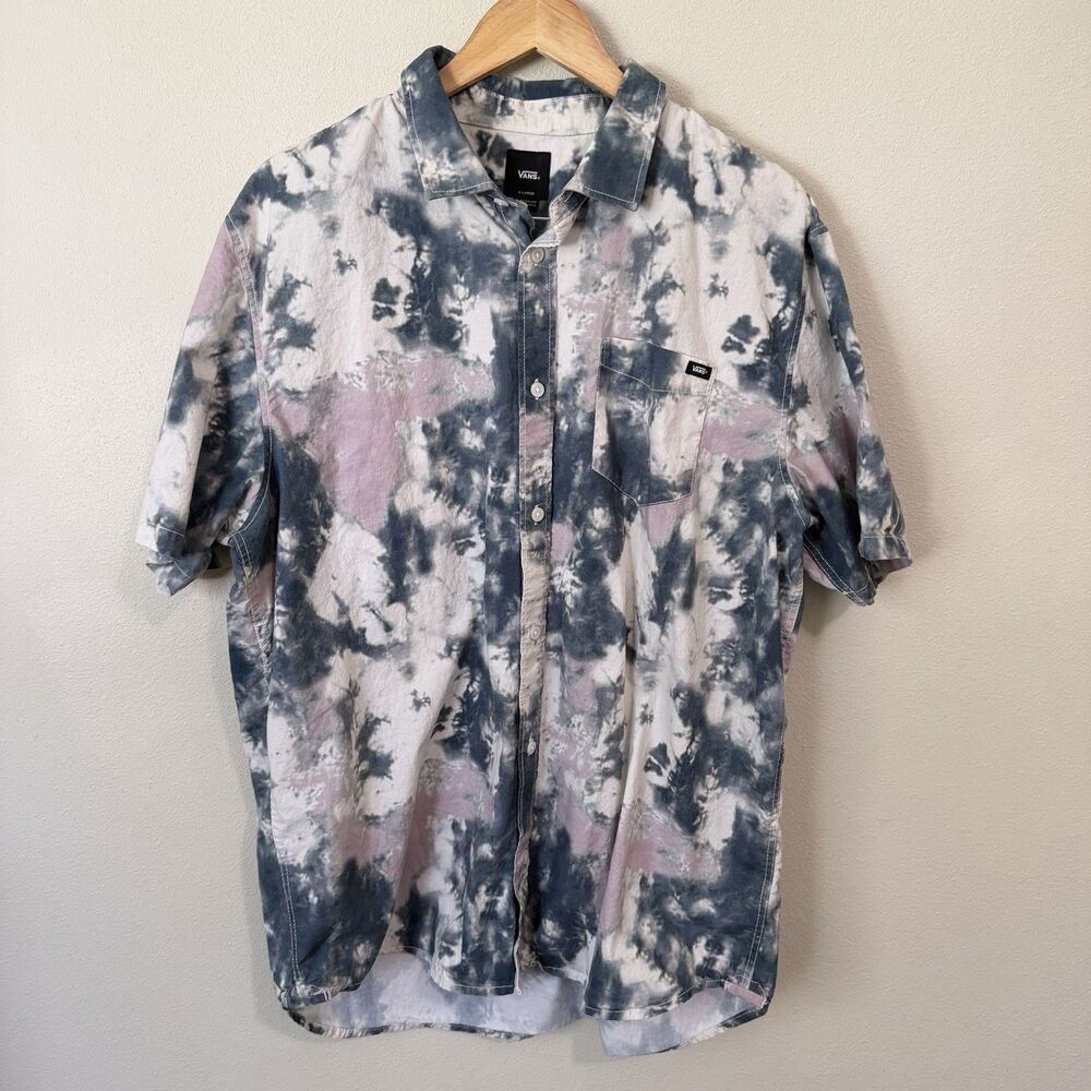 Vans Tie Dye Button Shirt XL Classic Fit Hippie Casual Indie Hipster Streetwear